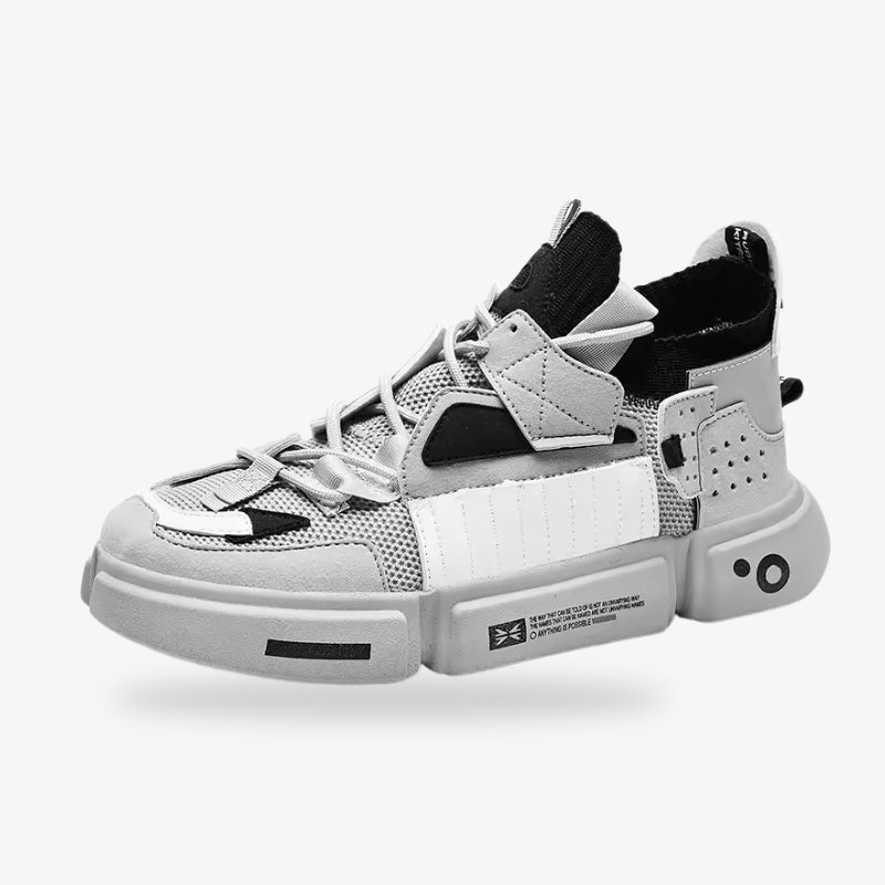 This japanese streetwear sneakers is the Harajuku lovers shoes with unique designs, combining Japanese urban culture influences and contemporary styles. Grey color