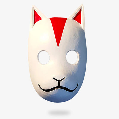 This anbu itachi mask is a kitsune manga mask with red lines.