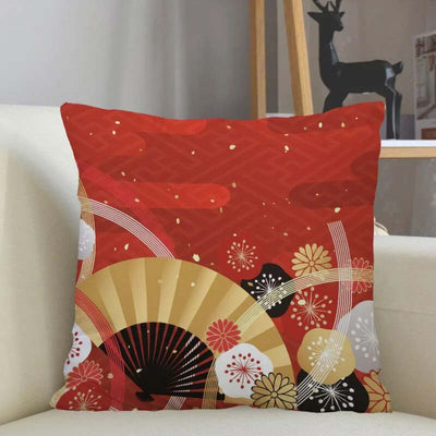 This Japan christmas cushion cover combines Christmas cheer with Japanese design, offering a festive yet cultural decor option