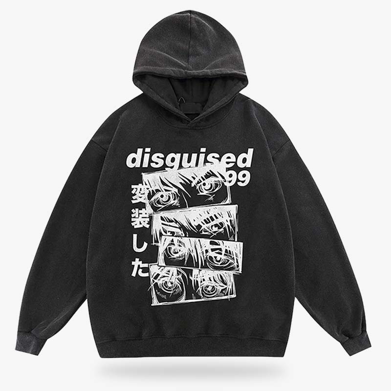 Japanese anime hoodie with vibrant prints of beloved anime characters, crafted from high-quality material for a fun and trendy style