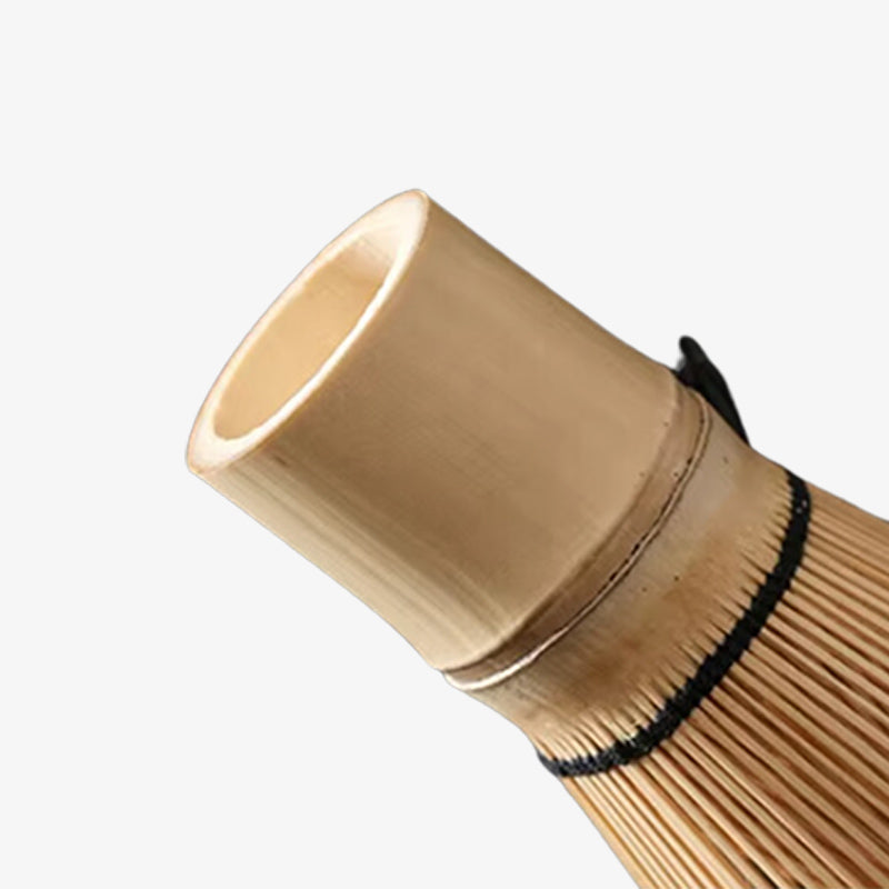 The Japanese bamboo tea whisk designed for traditional matcha preparation, ensuring an authentic experience