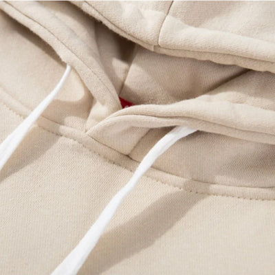 Close-up of Japanese beige fabric with a white cord
