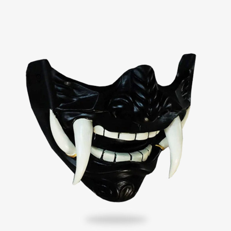 This japanese black oni mask is inspired by the Japanese demon Oni.