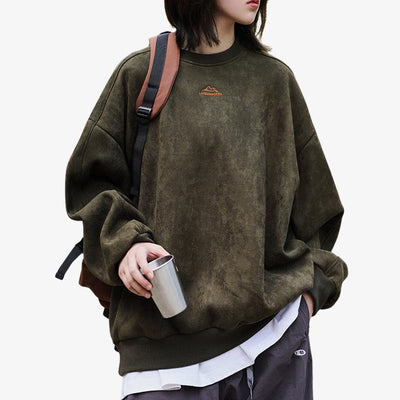 Japanese brand sweatshirt in a vibrant green color, made from a blend of Spandex and Polyester for a comfortable and stylish fit