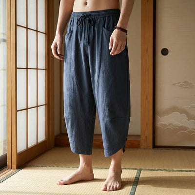 Japanese Cropped Pants Mens