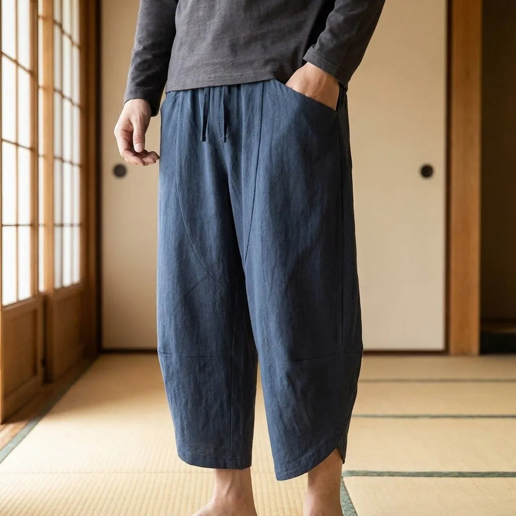 Japanese Cropped Pants Mens