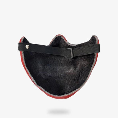 The japanese dragon mask handmade with strip to be adjustable on the face. Fiberglass materieal and black cushion is used
