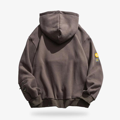 The japanese hoodie grey is a streetwear sweatshirt with a minimalism design