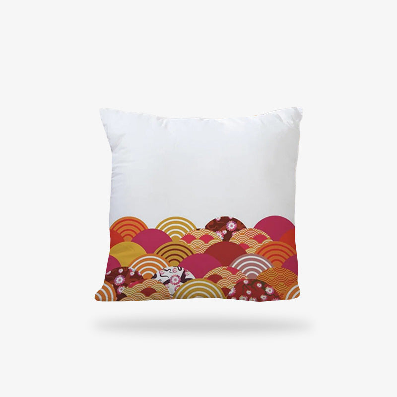 The Japanese patterns cushion cover showcases intricate designs, reflecting the beauty and complexity of traditional Japanese patterns.