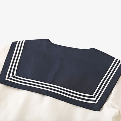 this navy japanese ribbon is a sailor fuku garment