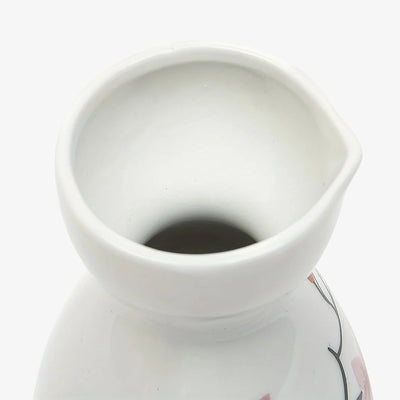 This white japaense bottle is a Japanese sake set antique edition, showcasing timeless Japanese craftsmanship and historical charm