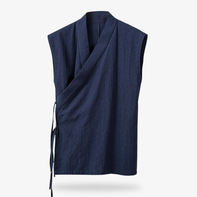 a sleevness Japanese tee shirts for men crafted with refined lines and clean style, ideal for a contemporary look rooted in tradition.