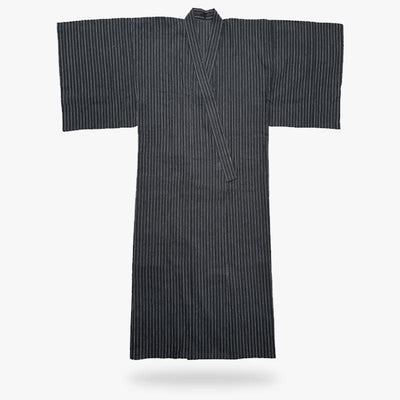 A japanese traditional kimono for men with stripes. Quality material cotton and silk