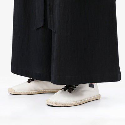 Black Japanese traditional pants for men and women