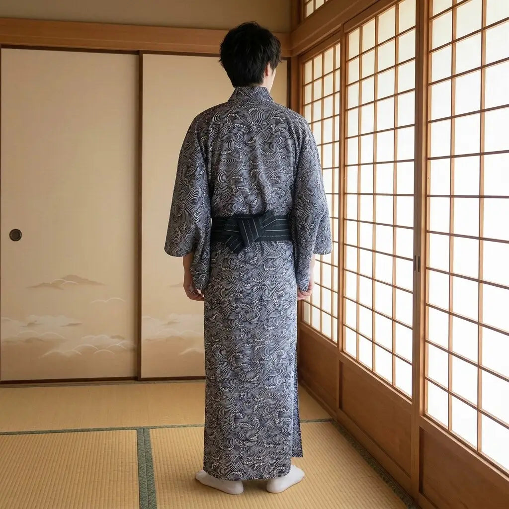 Japanese Wave Pattern Kimono