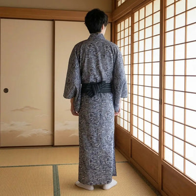 Japanese Wave Pattern Kimono