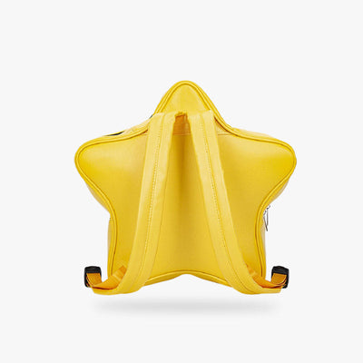 A japanese yellow backpack in the shape of a magic star