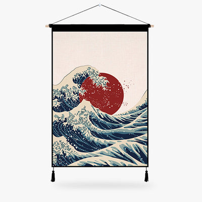 This Kanagawa Wave print is shaped like a Japanese kakemono. The perfect wall decoration for a Japanese enthusiast.
