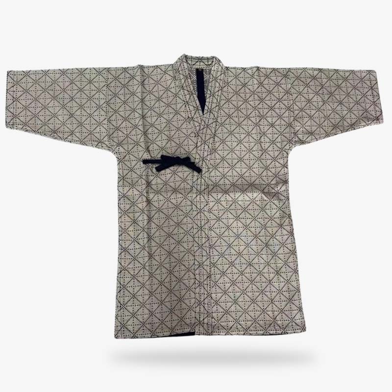 a keikogi for women with geometric pattern for kendo practionner