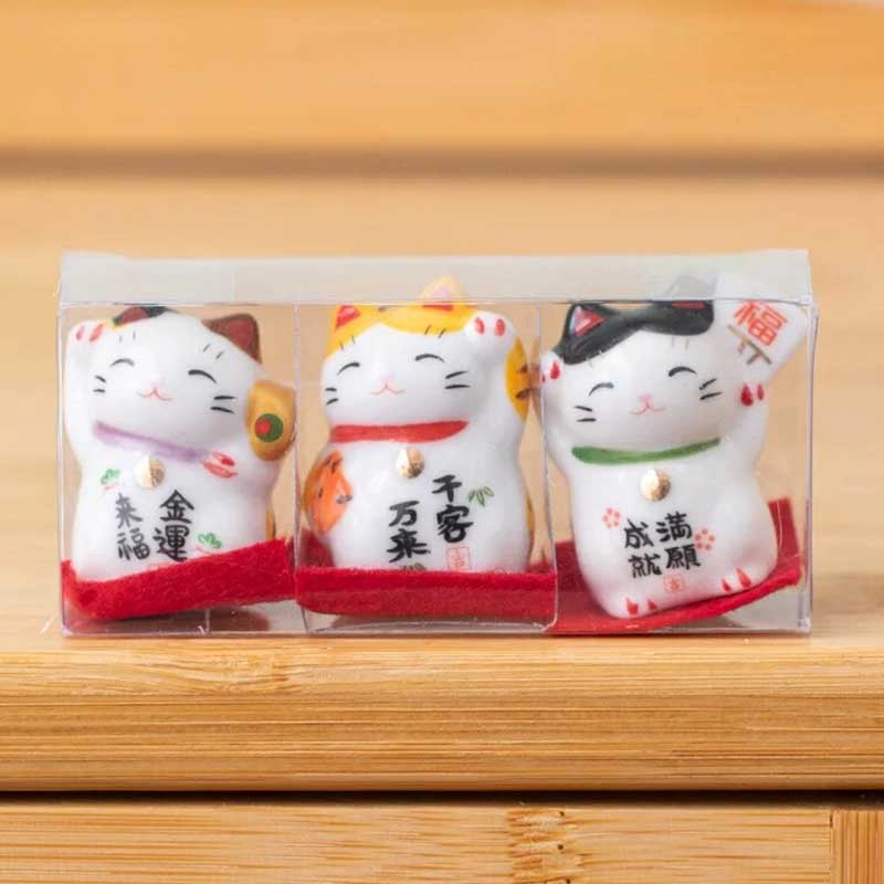 White Maneki Neko | Japanese Lucky Cat Figurines – KimuraKami
