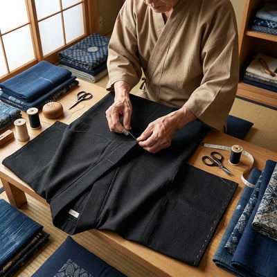 Mens Black Kimono