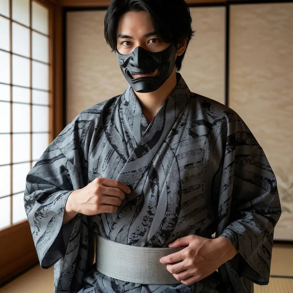 Grey Japanese Kimono