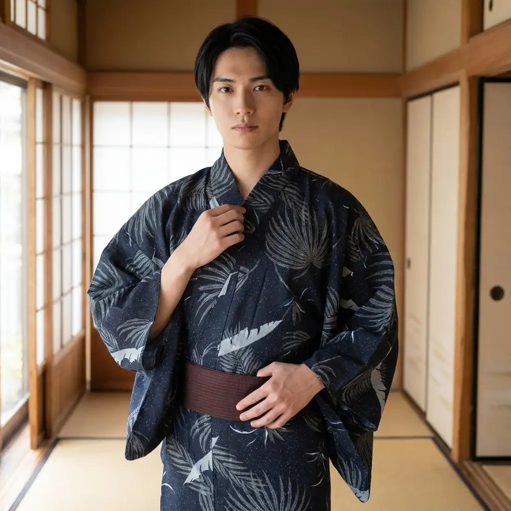 Crane Kimono Men