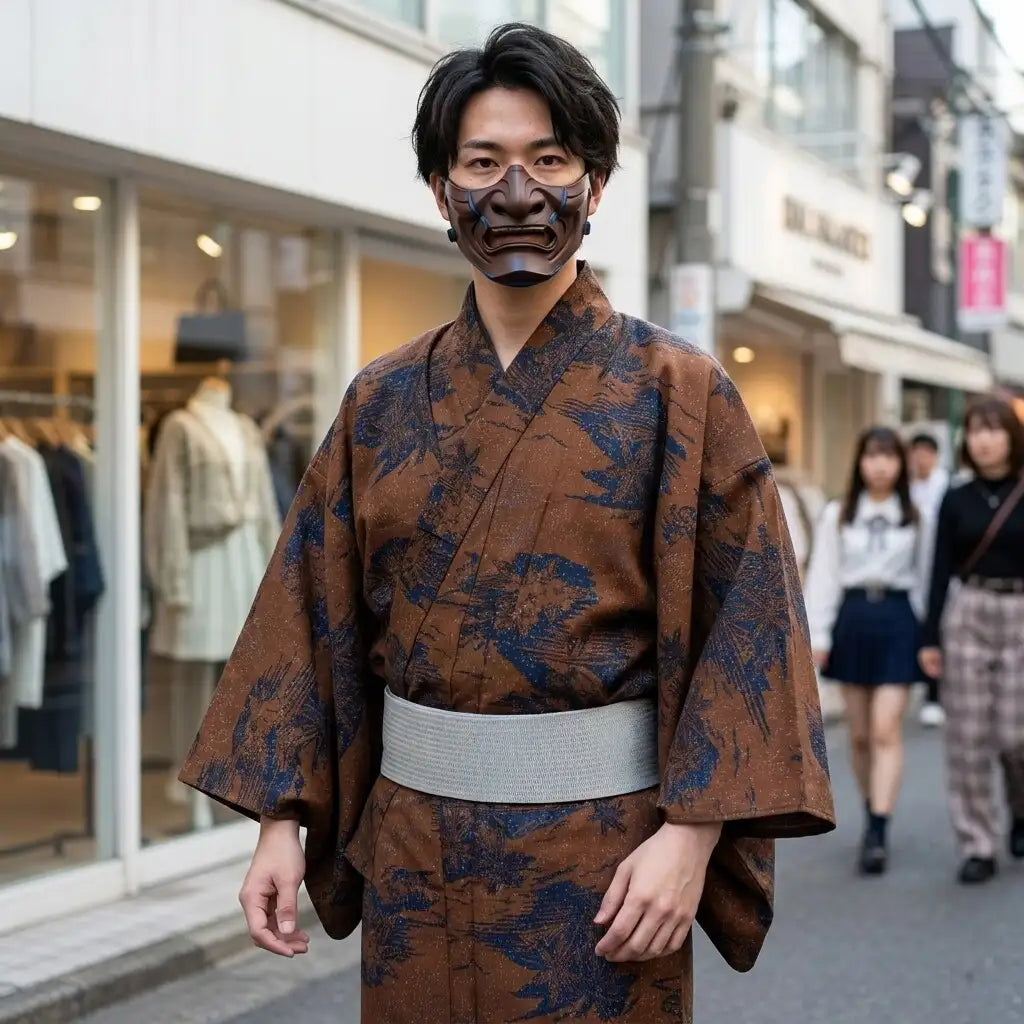 Brown Kimono Men