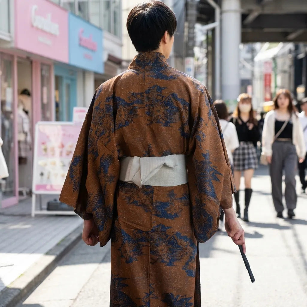 Brown Kimono Men