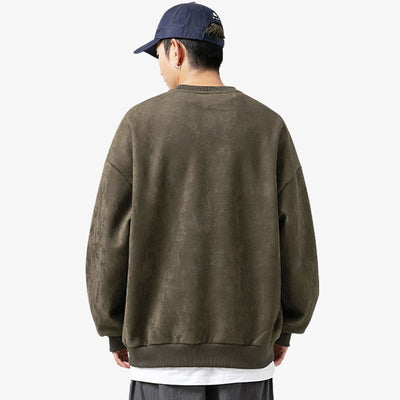 Mens Japanese sweatshirt in green, made from durable Spandex and Polyester, perfect for a stylish and comfortable apanese outfits.