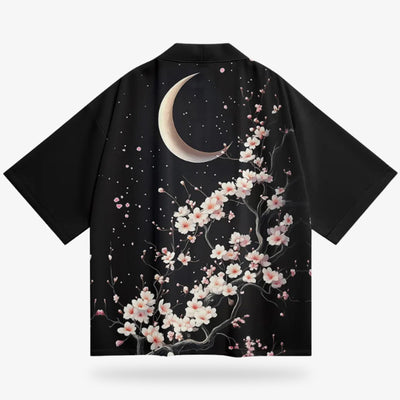 A Moon haori jacket with delicate moon patterns, perfect for adding a mystical touch to classic Japanese outerwear.