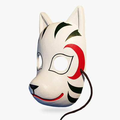 The naruto yamato anbu mask is white and red. It's a ninja konoha mask from black ops team.