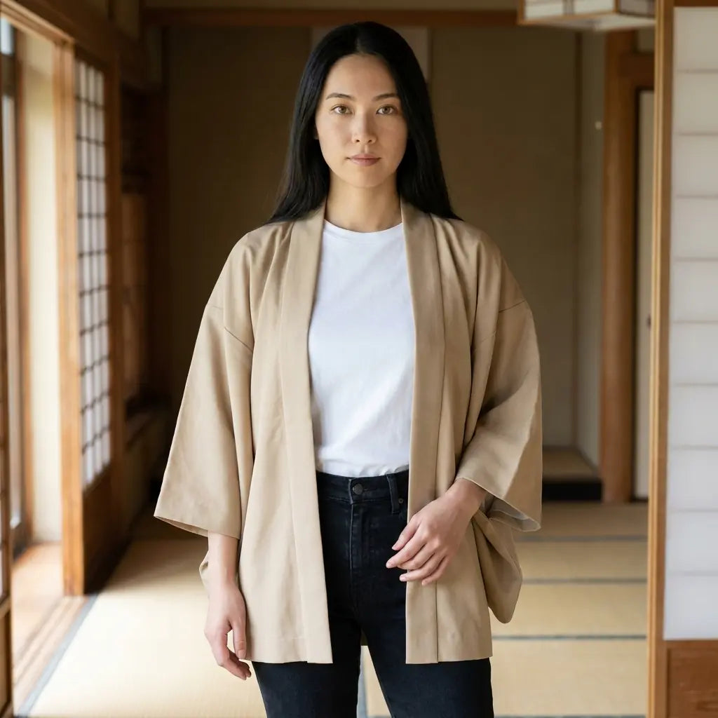 neutral japanese cardigan women