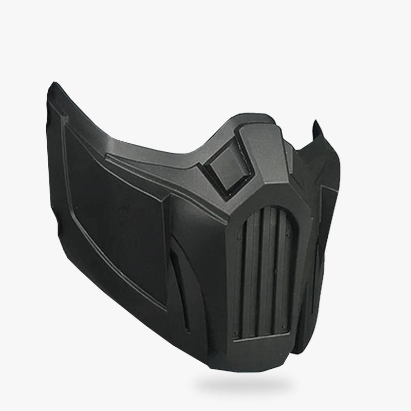 The ninja black mask is worn by shinobi japanese warrior. It's a half face japanese mask