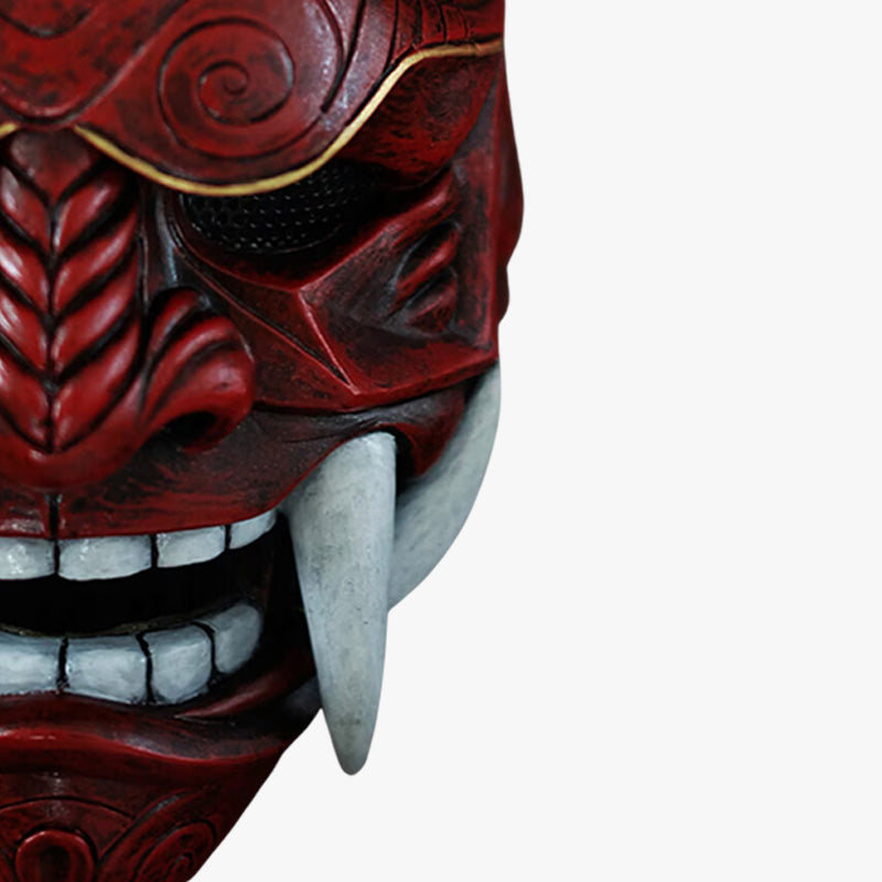 The oni mask Japanese is a stunning work of art, handcrafted from high-quality materials, and hand-painted and sculpted to depict traditional Japanese demons