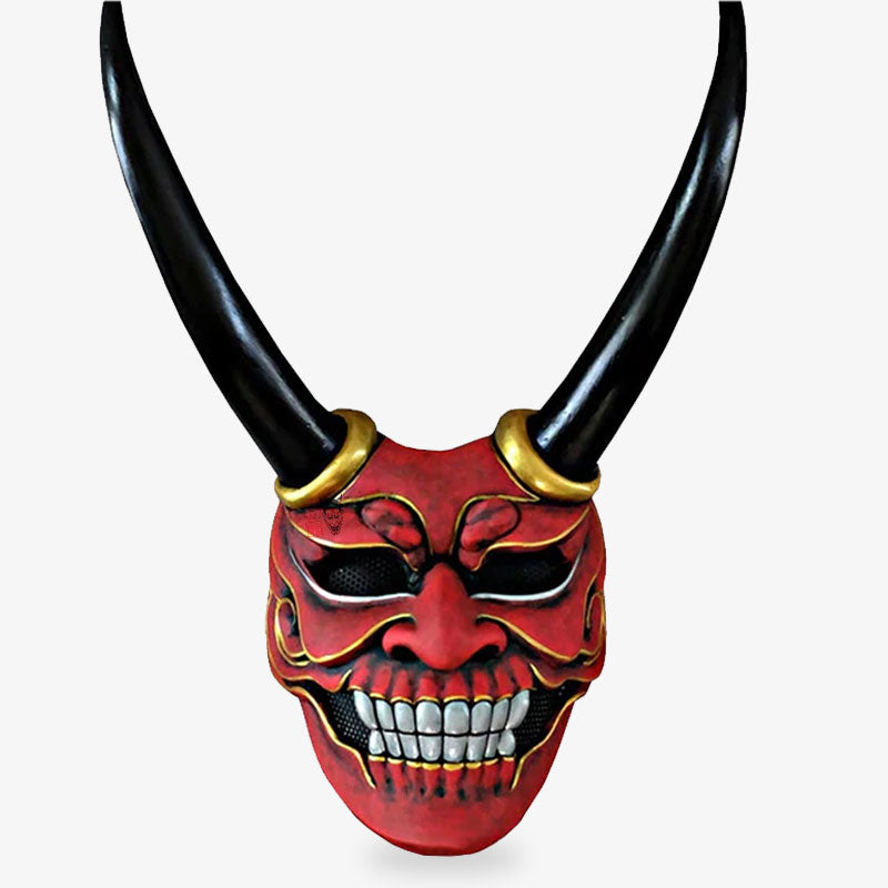 Red Demon Mask Japanese | Oni Mask – KimuraKami