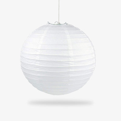 The white paper lantern is a traditional Japanese Chochin, made of paper and bamboo, perfect for adding an authentic touch to any space