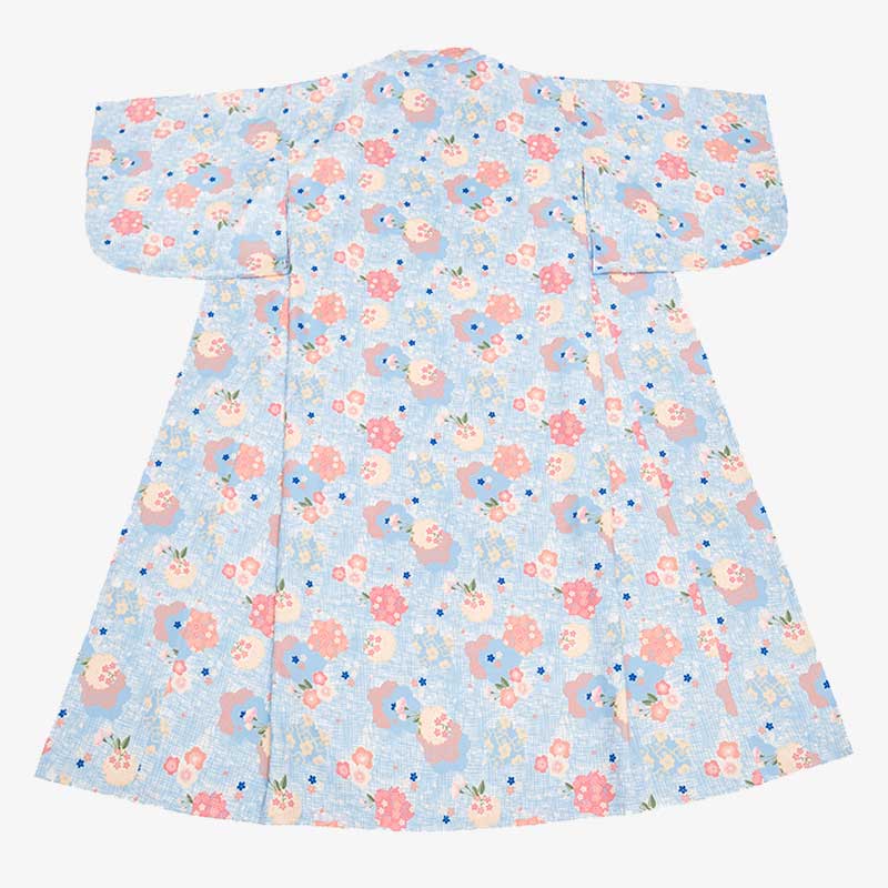 pink geisha kimono robe with Japanese flower designs.