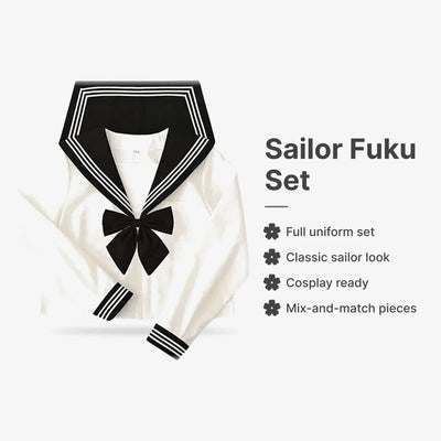 Japanese Sailor Uniform : Full uniform set, Classic sailor look, Cosplay ready, Mix-and-match pieces