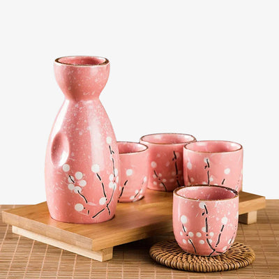 Japanese Sake cup set featuring traditional Japanese design, ideal for sharing sake in an authentic and culturally rich style