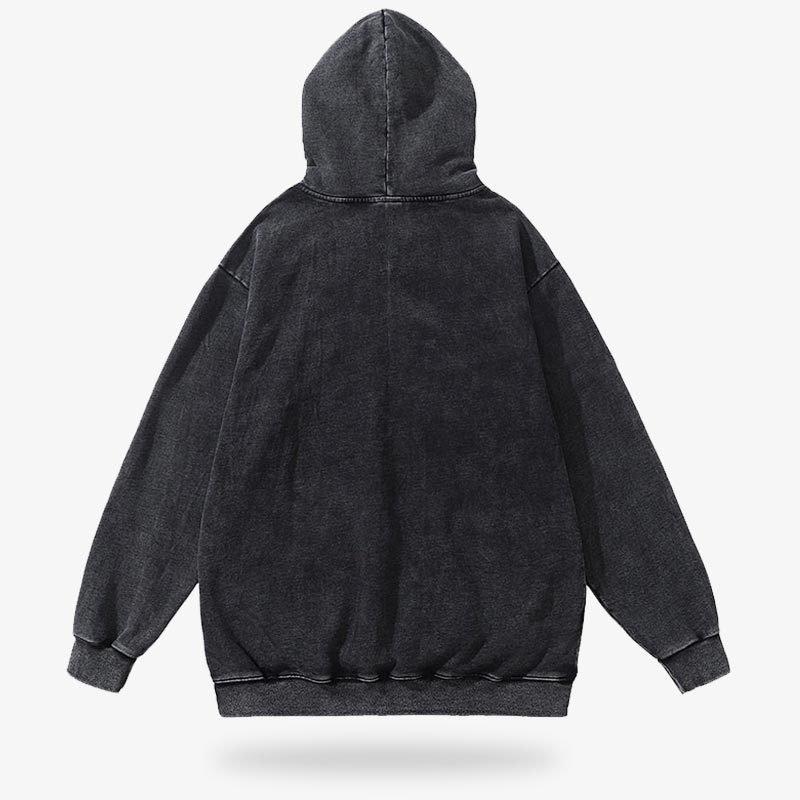 a black and minimalist streetwear hoodies japanese style made with quality cotton