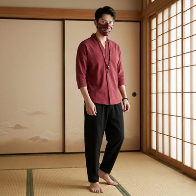 Red Japanese Shirt | KimuraKami Red Japanese Shirt | KimuraKami