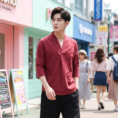 Red Japanese Shirt