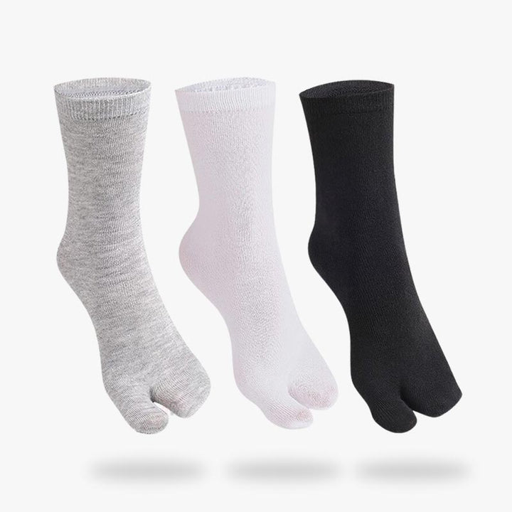 ◆ojos◆ Layered Tabi Toe Socks Grey 23SS-AC02-GR Tabi Socks - 3 packs - Grey – Tabi Footwear