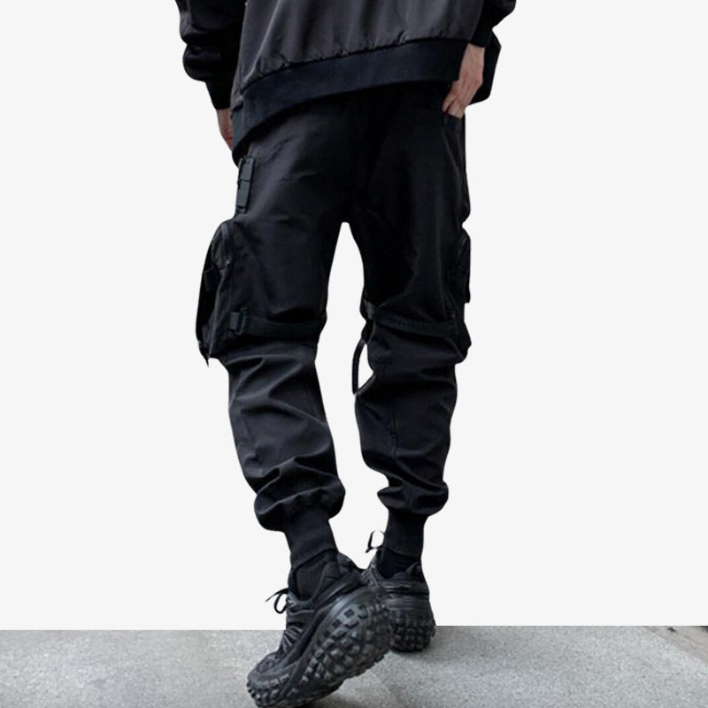 This trouser is a techwear pants men with a lot of pocket. This black japanese pants is designed with multi pockets