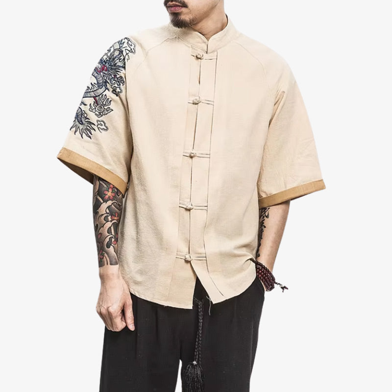 Traditional dragon t-shirt inspired by ancient Japanese art, designed for those who appreciate symbolism and heritage in their clothing.