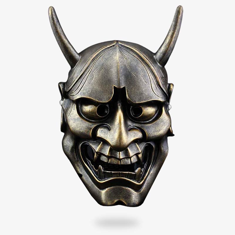 The  traditional Japanese hannya mask is made with resin material for for Japan lovers. This demon mask can be worn as part of a costume or placed on a wall or shelf for Japanese decoration. The mask symbolizes the Japanese demon of vengeance. The Oni Hannya