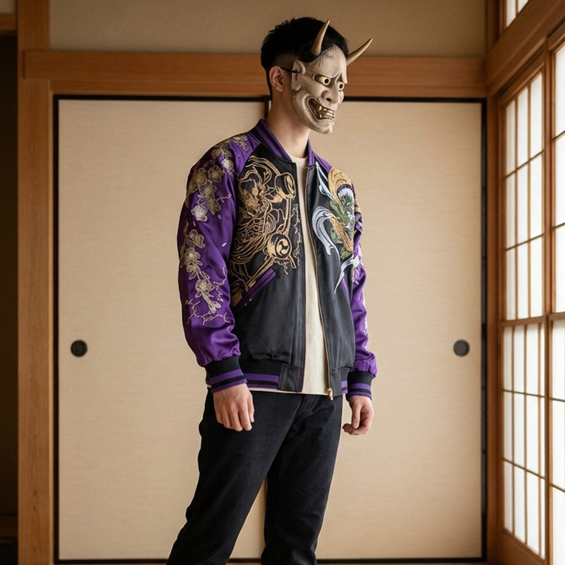 アート・デザイン・音楽 JAPANESE EMBROIDERED JACKETS VOLUME 2 Souvenir Jacket Japanese Pattern Embroidery Sukajan Reversible