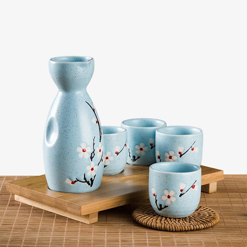 Traditional sake set, crafted with authentic Japanese materials, ideal for a classic sake experience