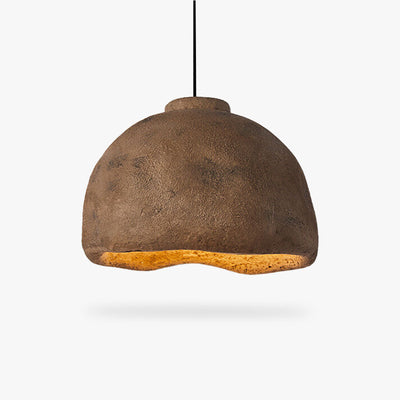 A wabi sabi chandelier with brown color